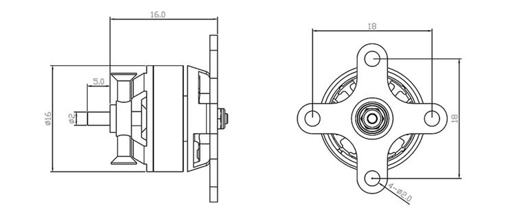 X-TEAM 1105外轉子固定翼航模無刷電機